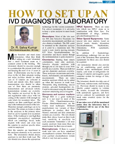 How to set up an IVD Diagnostic Laboratory - Medgate Magazine