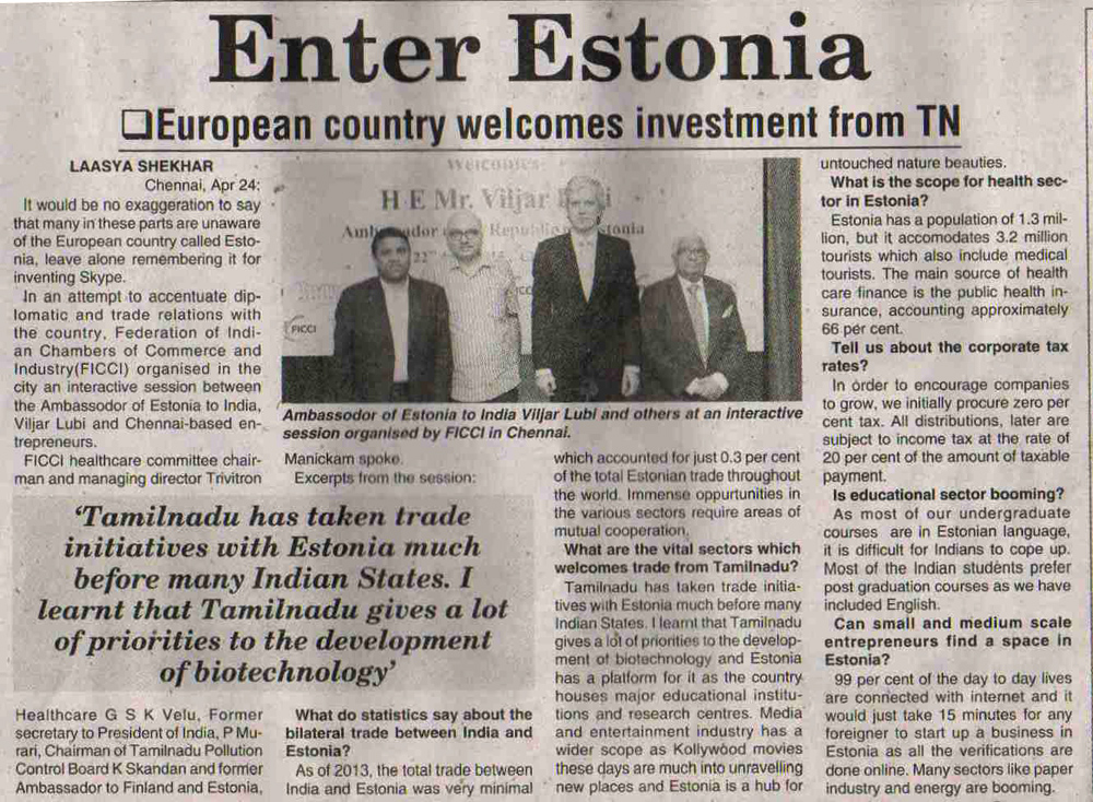 Enter Estonia - European Country welcomes investment from TN
