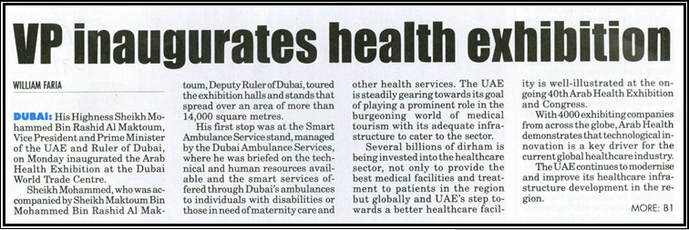 VP inaugurates Health Exhibition - William Faria