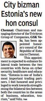 City bizman Estonia’s new hon consul