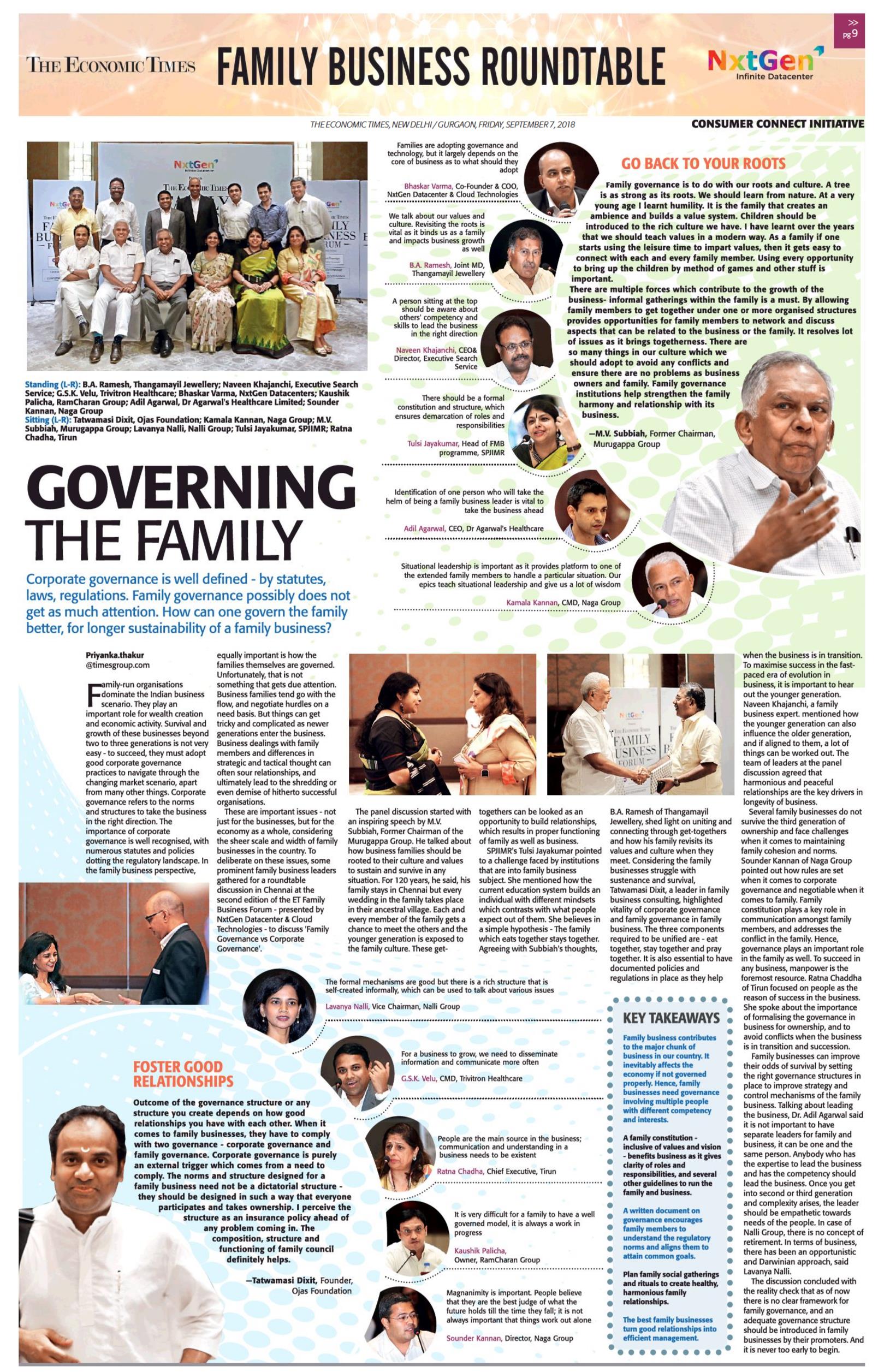 Economic Times Roundtable