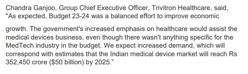 Union Budget 2023-24: Multidisciplinary courses for medical devices well received by industry