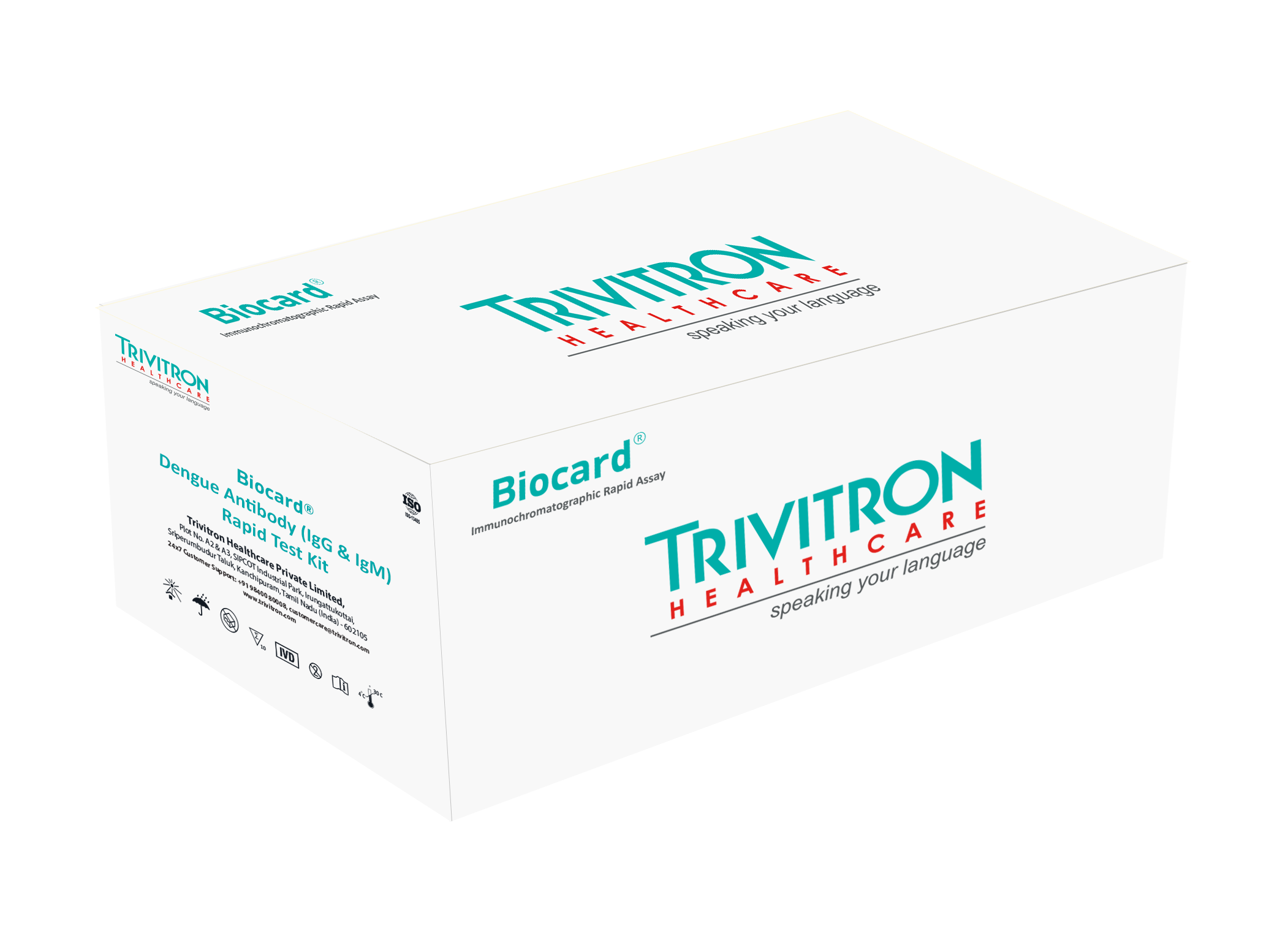 Biocard Dengue Ab (IgG / IgM) Rapid Test Kit | Trivitron Health Care